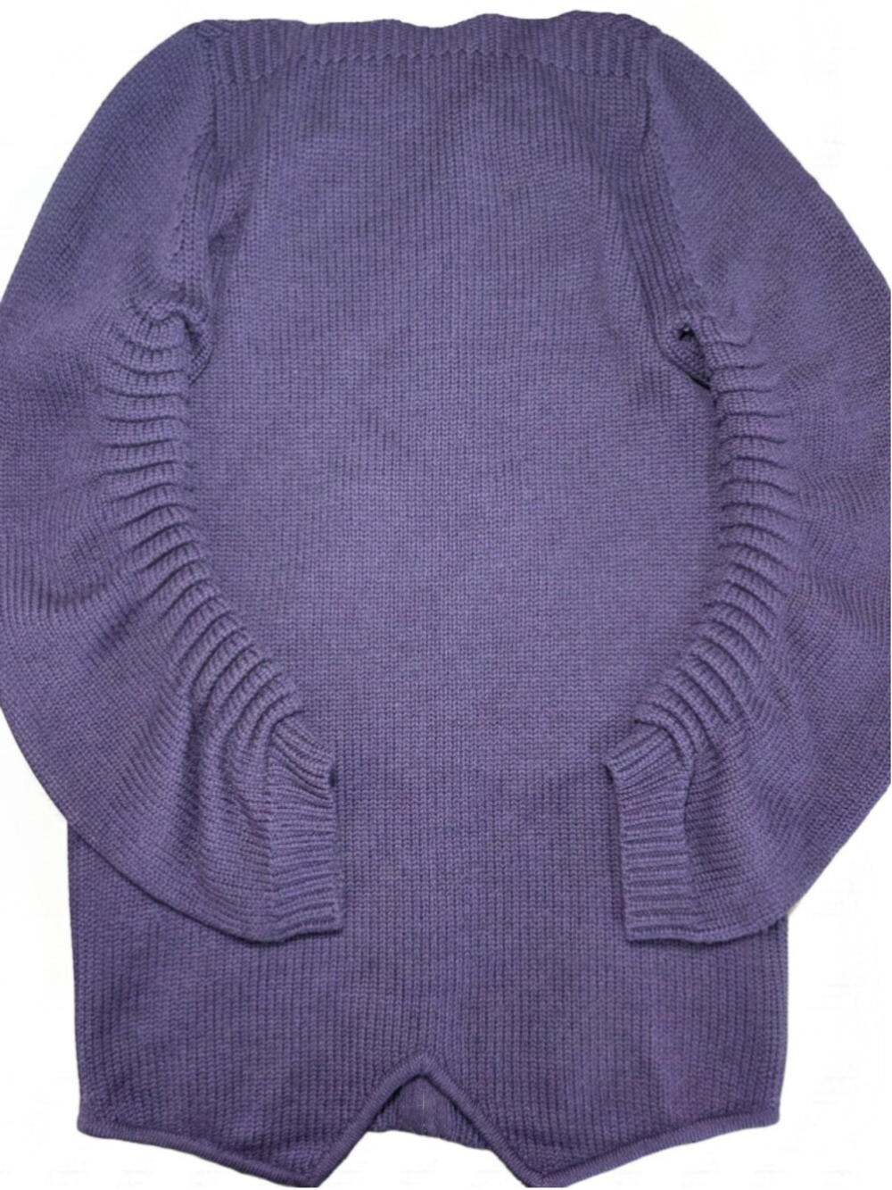 Zero + Maria Cornejo Merino Wool Hooded Zip Cardigan Purple Ruched S - Picture 10 of 16